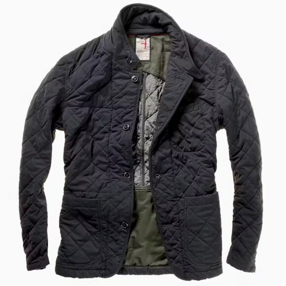 Relwen Quilted Trap Blazer - Navy - Large - Picture 1 of 9